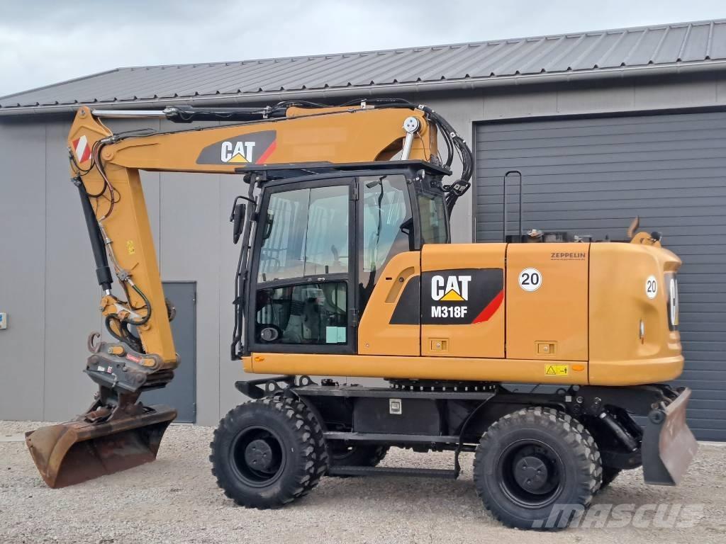 CAT M318F Gravemaskiner på hjul