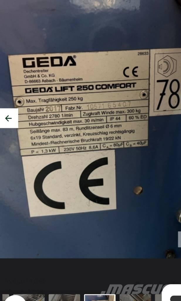 Geda Comfort 250 Hejsespil, hejseværk og materialelifte