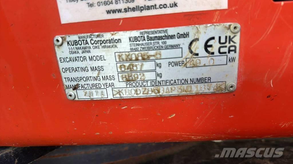 Kubota KX 080-5 Midi-gravemaskiner 7t - 12t