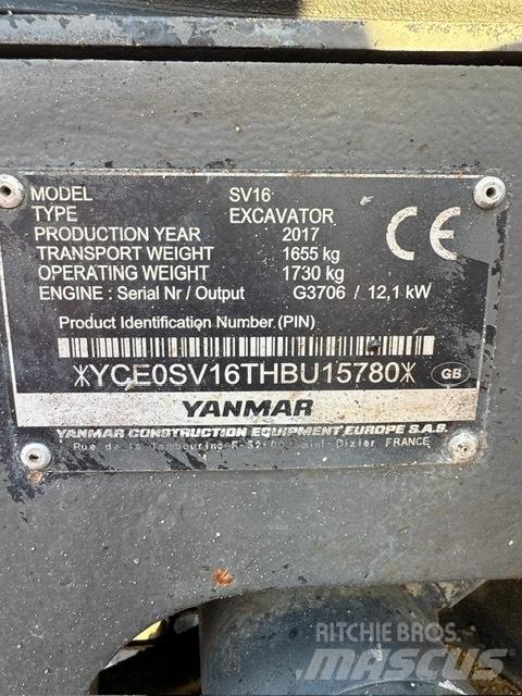 Yanmar SV 16 Minigravemaskiner