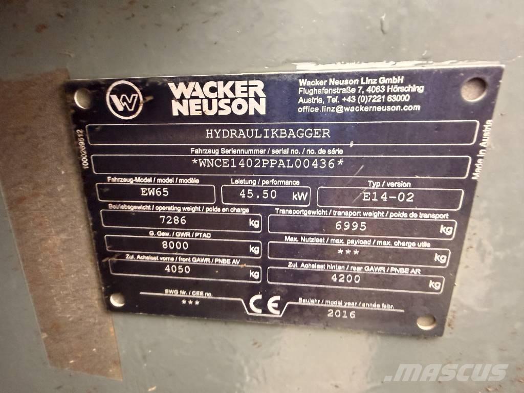 Wacker Neuson EW65 Gravemaskiner på hjul