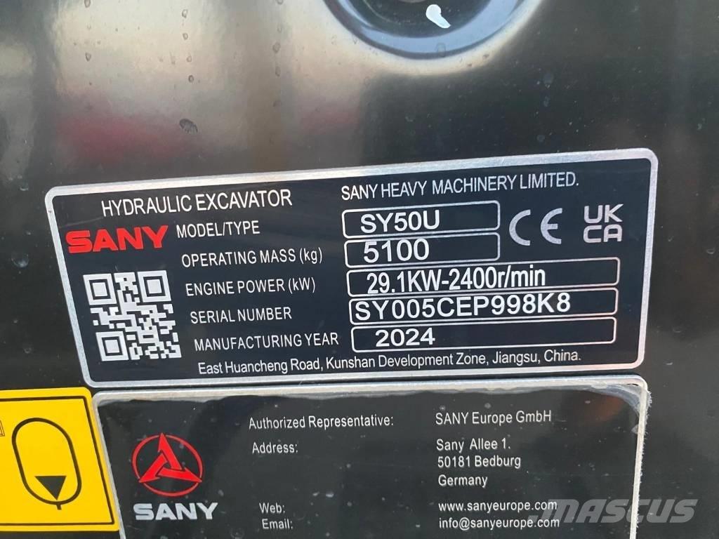 Sany SY 50 U Minigravemaskiner