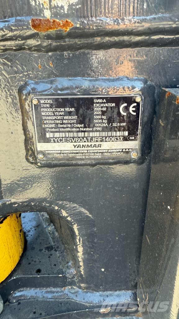 Yanmar SV 60 Minigravemaskiner
