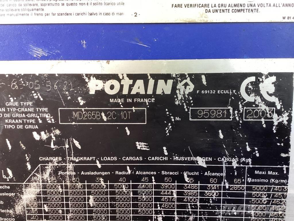 Potain MD265B1-J10 Tårn kraner