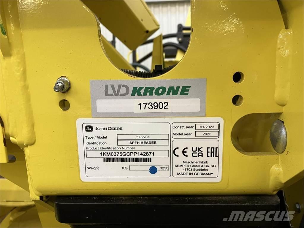 Kemper 375Plus Tilbehør til mejetærskere