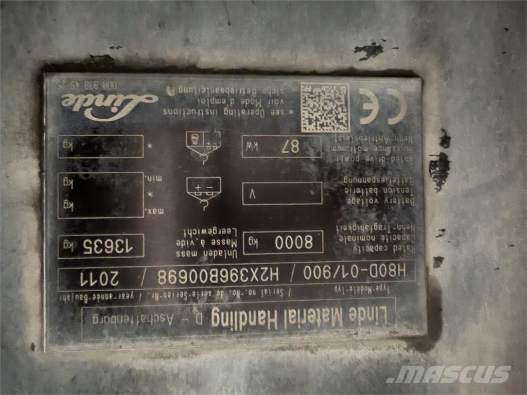 Linde H80D-01/900 Diesel gaffeltrucks