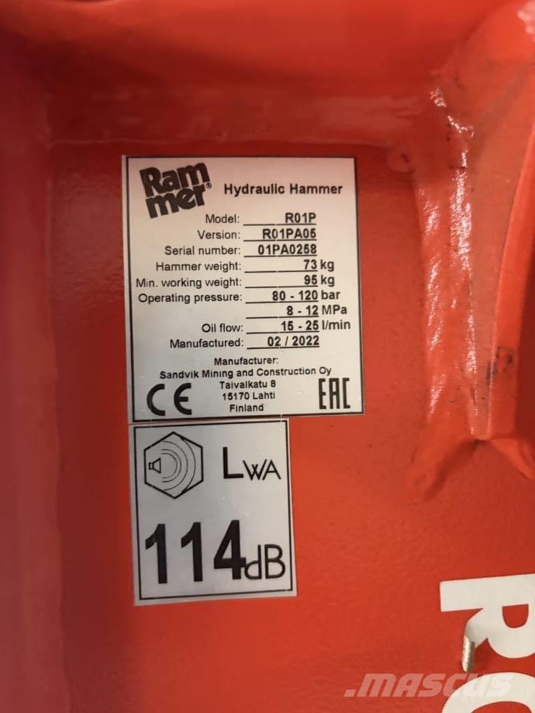 Rammer R01P Hydraulik / Trykluft hammere