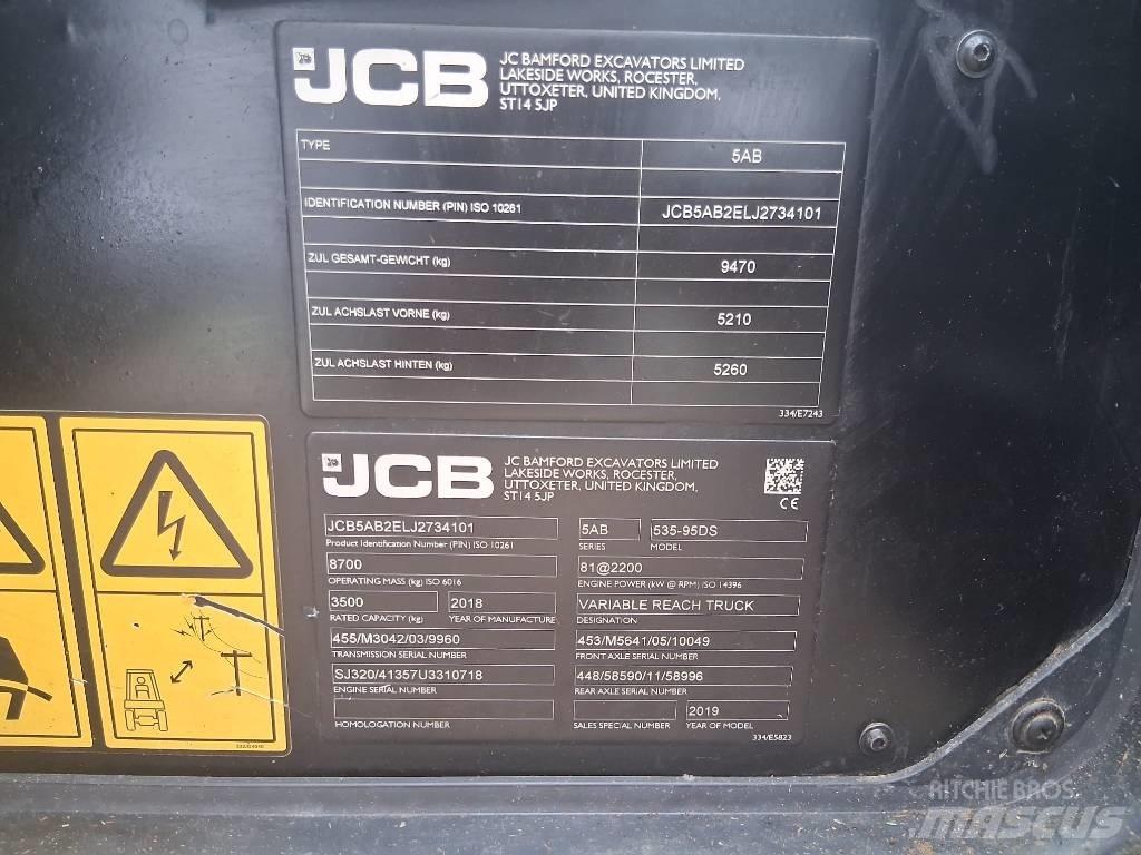 JCB 535-95 Teleskopiske hjullæssere