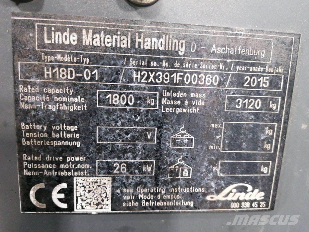 Linde H18D-01 LPG gaffeltrucks