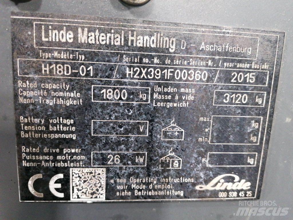 Linde H18D-01 LPG gaffeltrucks
