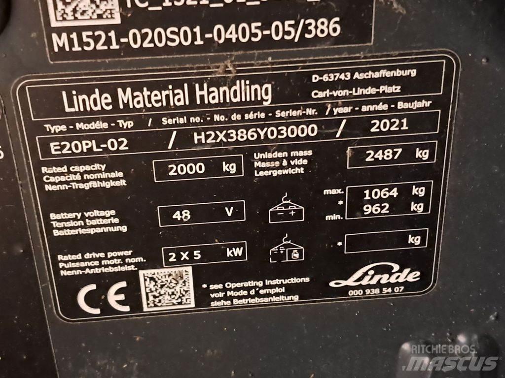 Linde E20PL-02 El gaffeltrucks