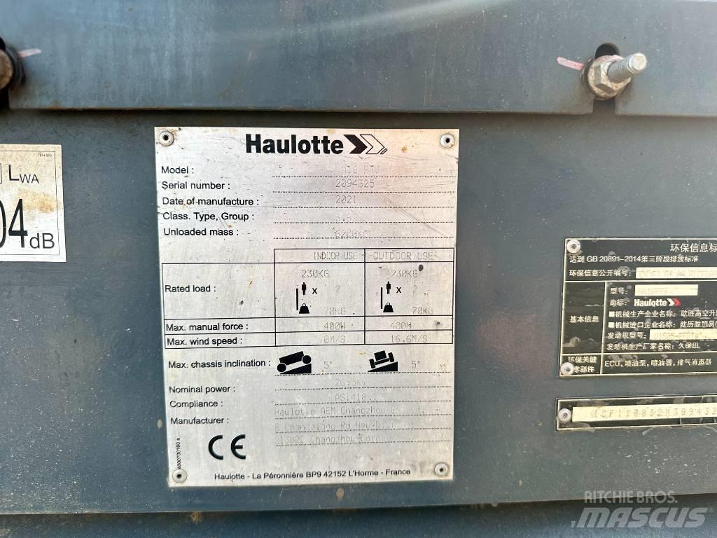 Haulotte HA16RTJ Bomlifte med knækarm