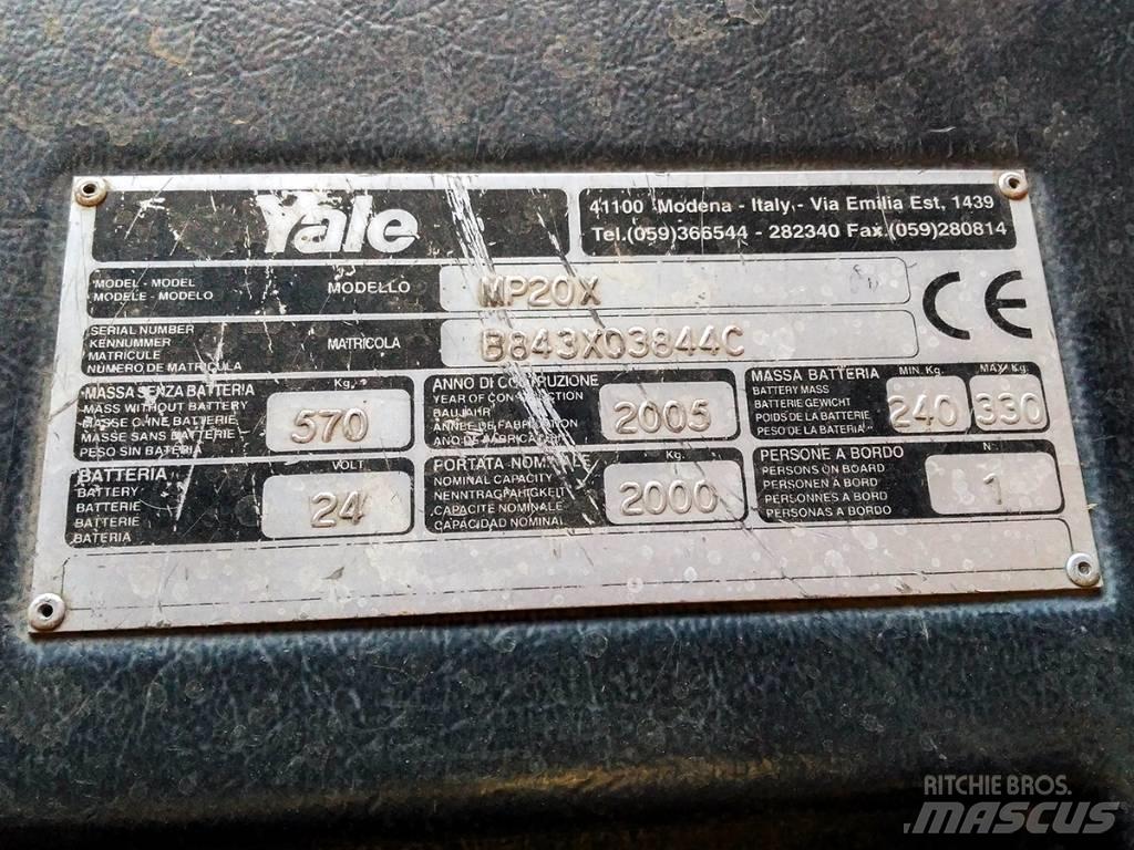 Yale MP20X El-palleløftere med platform