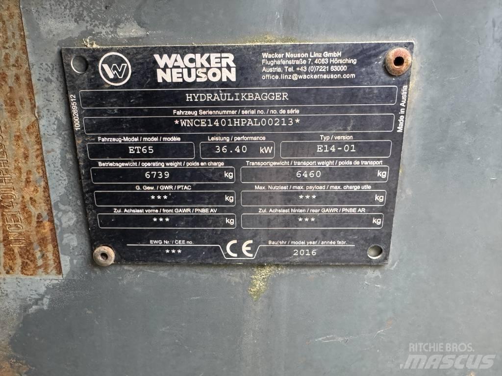 Wacker Neuson ET65 Gravemaskiner på larvebånd