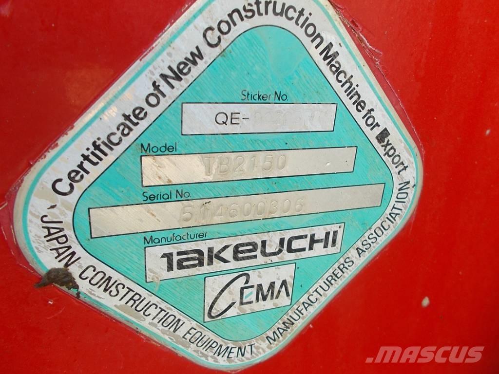 Takeuchi TB 2150 Gravemaskiner på larvebånd