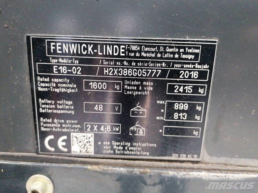 Linde E16-02 El gaffeltrucks