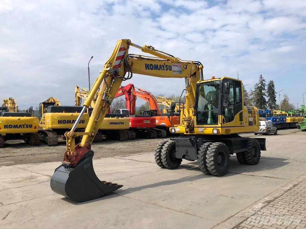Komatsu PW160-8 Gravemaskiner på hjul
