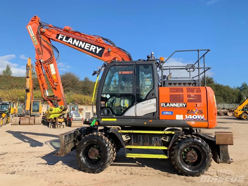 Hitachi ZX 140 W Gravemaskiner på hjul