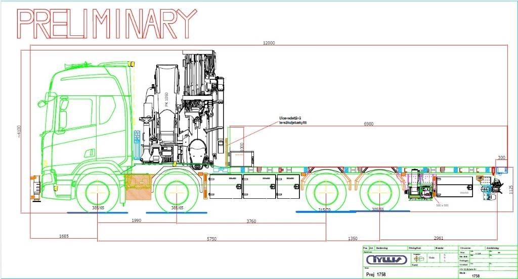 Scania R 590 Lastbil med kran