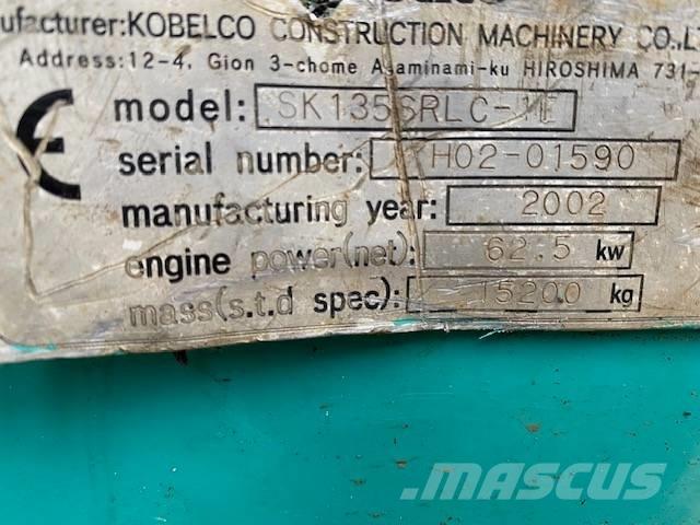 Kobelco SK 135 SR LC Gravemaskiner på larvebånd