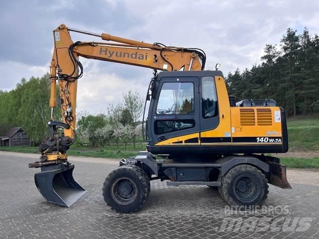 Hyundai Robex 140 W Gravemaskiner på hjul