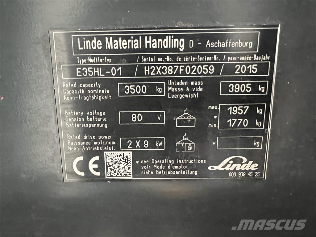 Linde E35HL-01 El gaffeltrucks