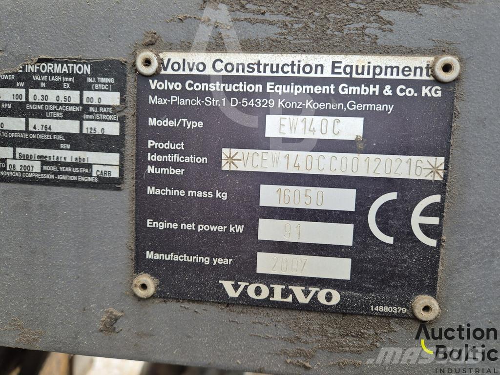Volvo EW 140 C Gravemaskiner på hjul