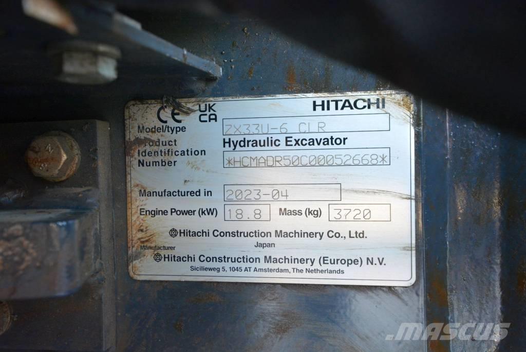 Hitachi ZX 33 U-6 Minigravemaskiner
