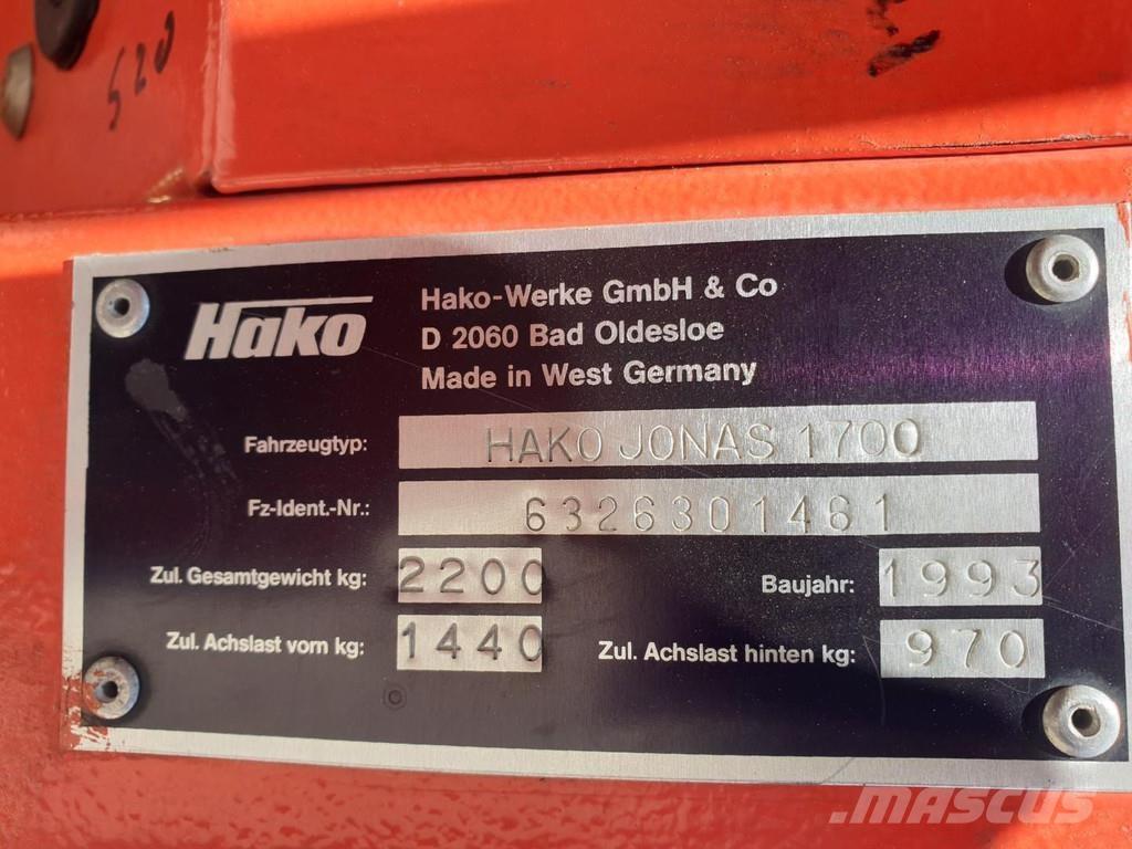 Hako Jonas 1700 Fejemaskiner