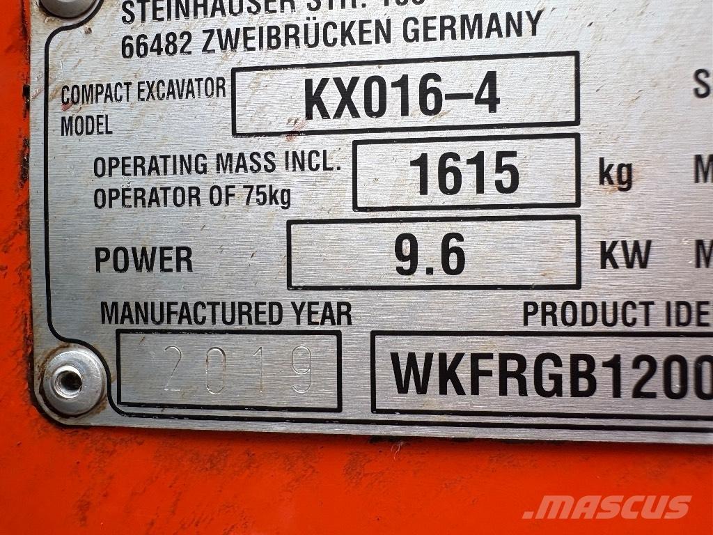 Kubota KX 016-4 Minigravemaskiner