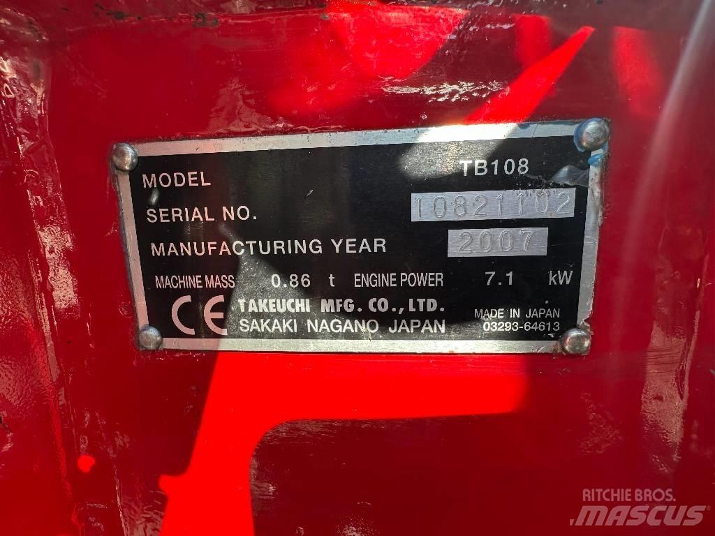 Takeuchi TB 108 Minigravemaskiner