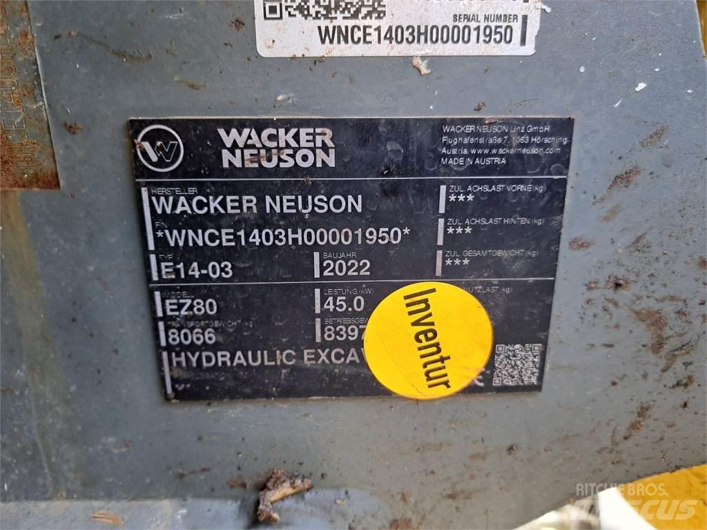 Wacker Neuson EZ80 Gravemaskiner på larvebånd