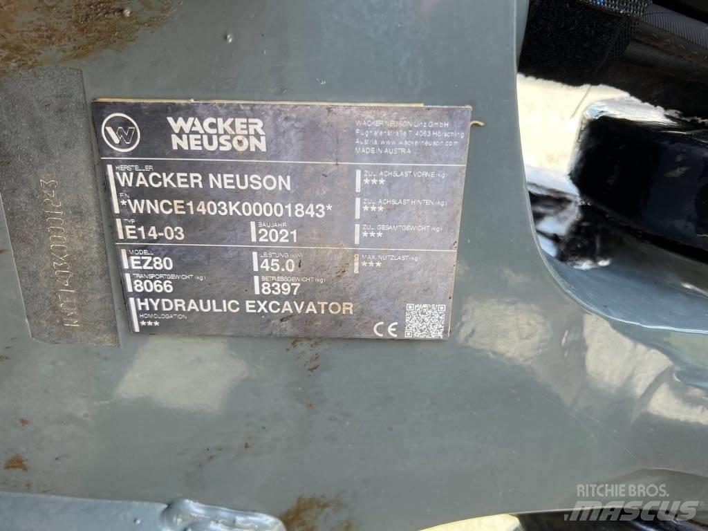 Wacker Neuson EZ80 Gravemaskiner på larvebånd