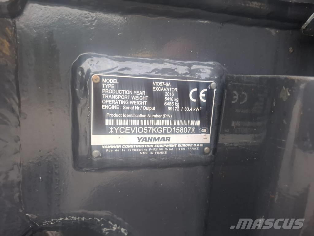 Yanmar vio 57-6A Minigravemaskiner