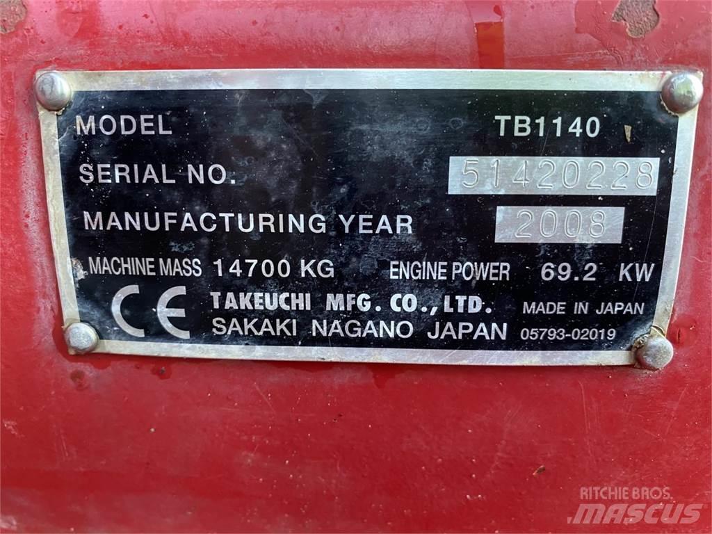 Takeuchi TB1140 Gravemaskiner på larvebånd