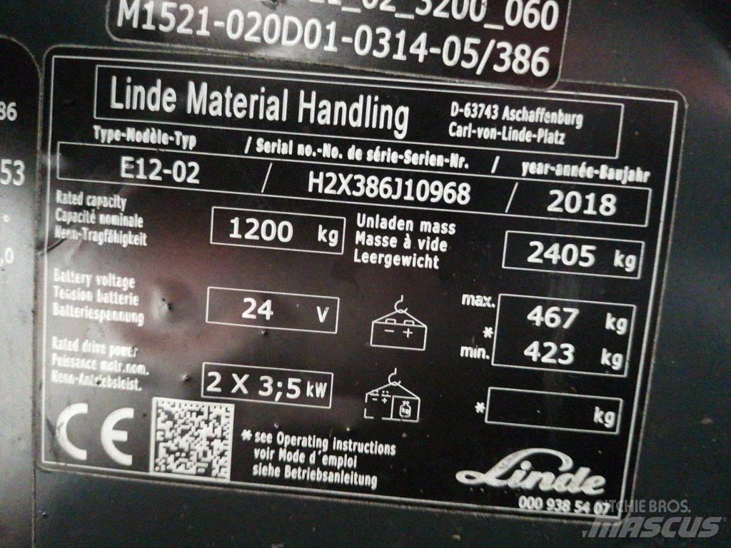 Linde E12-02 El gaffeltrucks