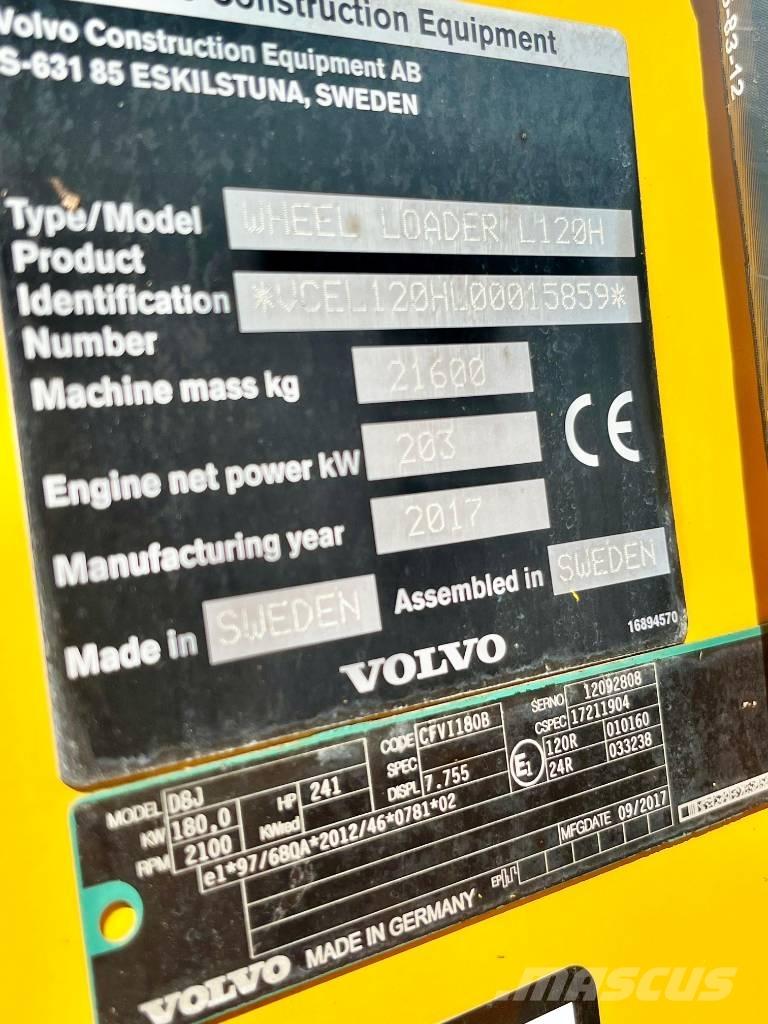 Volvo L 120 H Læssemaskiner på hjul