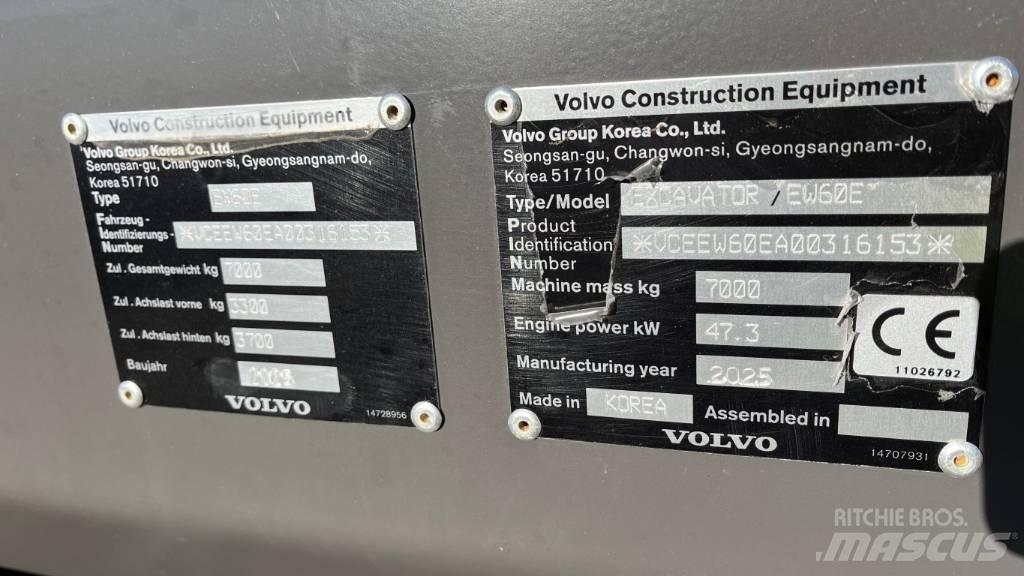Volvo EW60E Gravemaskiner på hjul