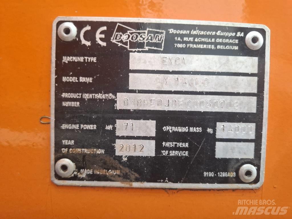Doosan DX 140 LC Gravemaskiner på larvebånd