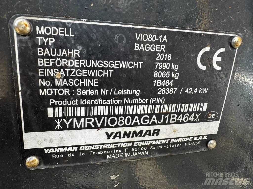 Yanmar ViO80-1A Midi-gravemaskiner 7t - 12t