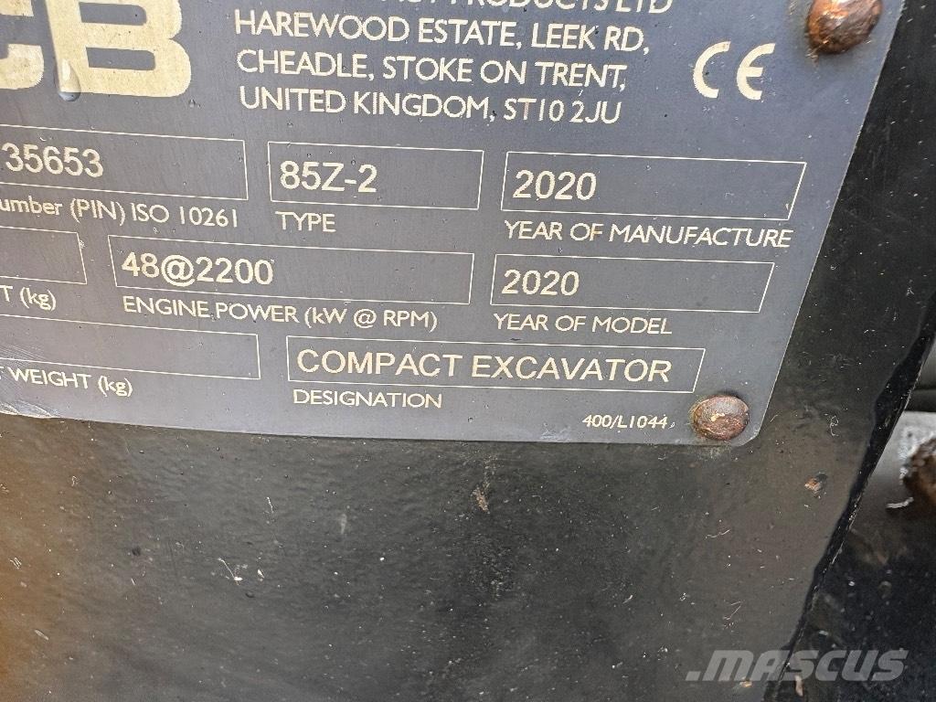 JCB 85 Z-2 Midi-gravemaskiner 7t - 12t
