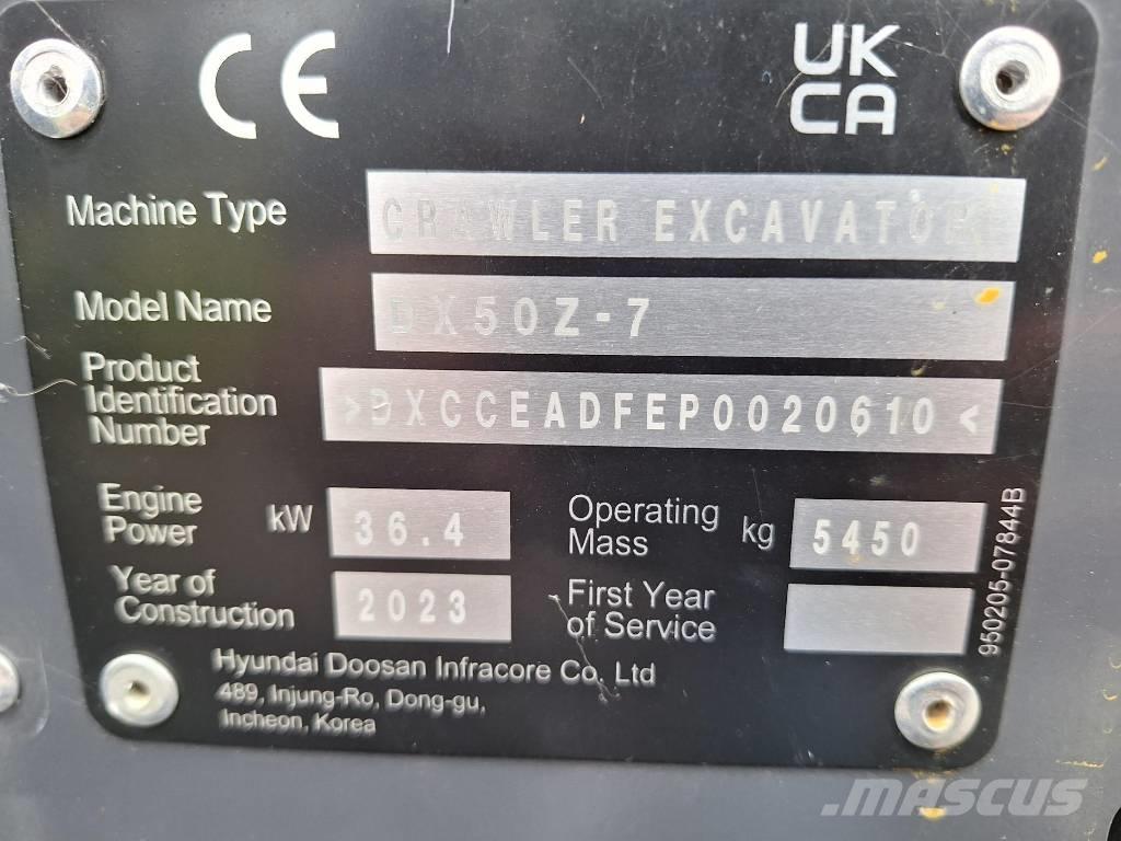 Develon DX 50 Z-7 Minigravemaskiner