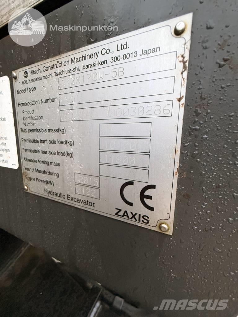 Hitachi ZX 170 W-5 B Gravemaskiner på hjul