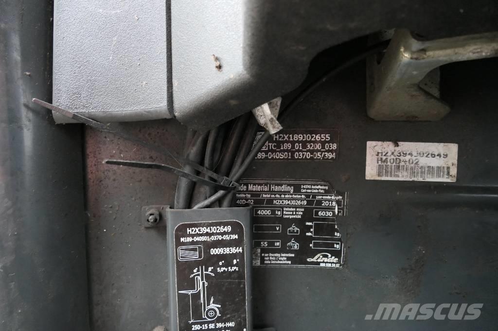 Linde H 40 D-02 Diesel gaffeltrucks