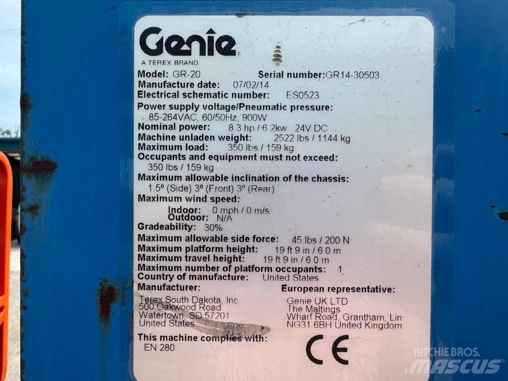 Genie GR 20 Søjlelifte