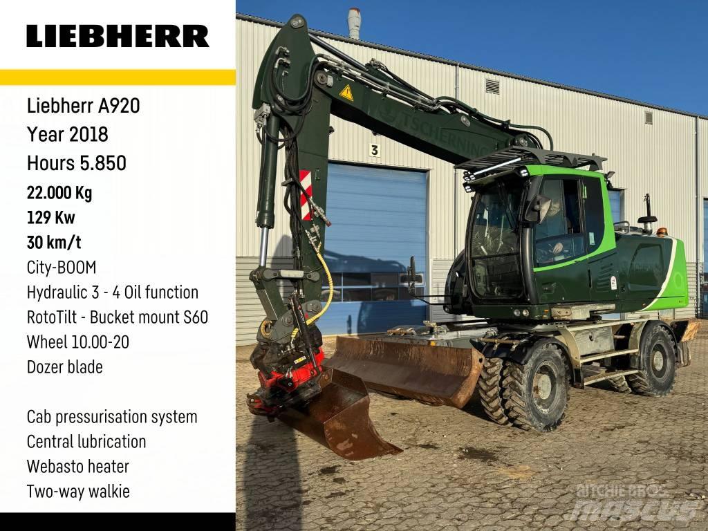 Liebherr A 920 Gravemaskiner på hjul