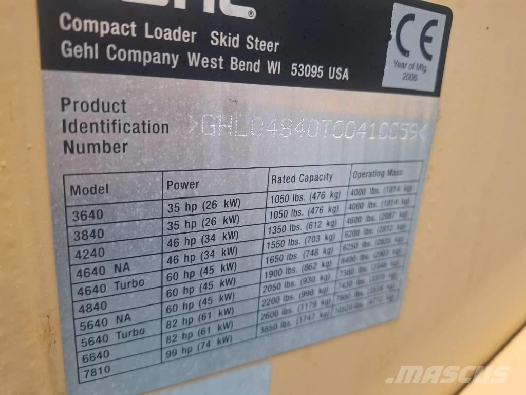Gehl 4840 Minilæsser - skridstyret