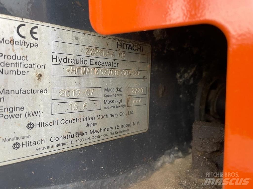 Hitachi ZX 26 U-6 Minigravemaskiner