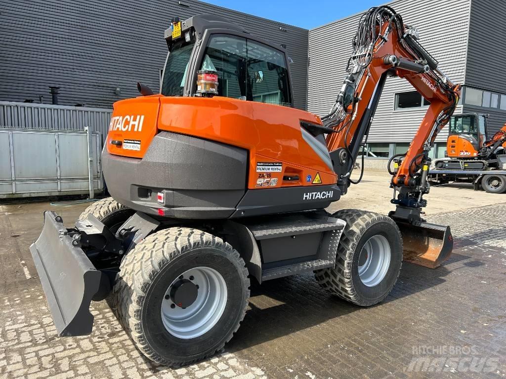Hitachi ZX95W Gravemaskiner på hjul