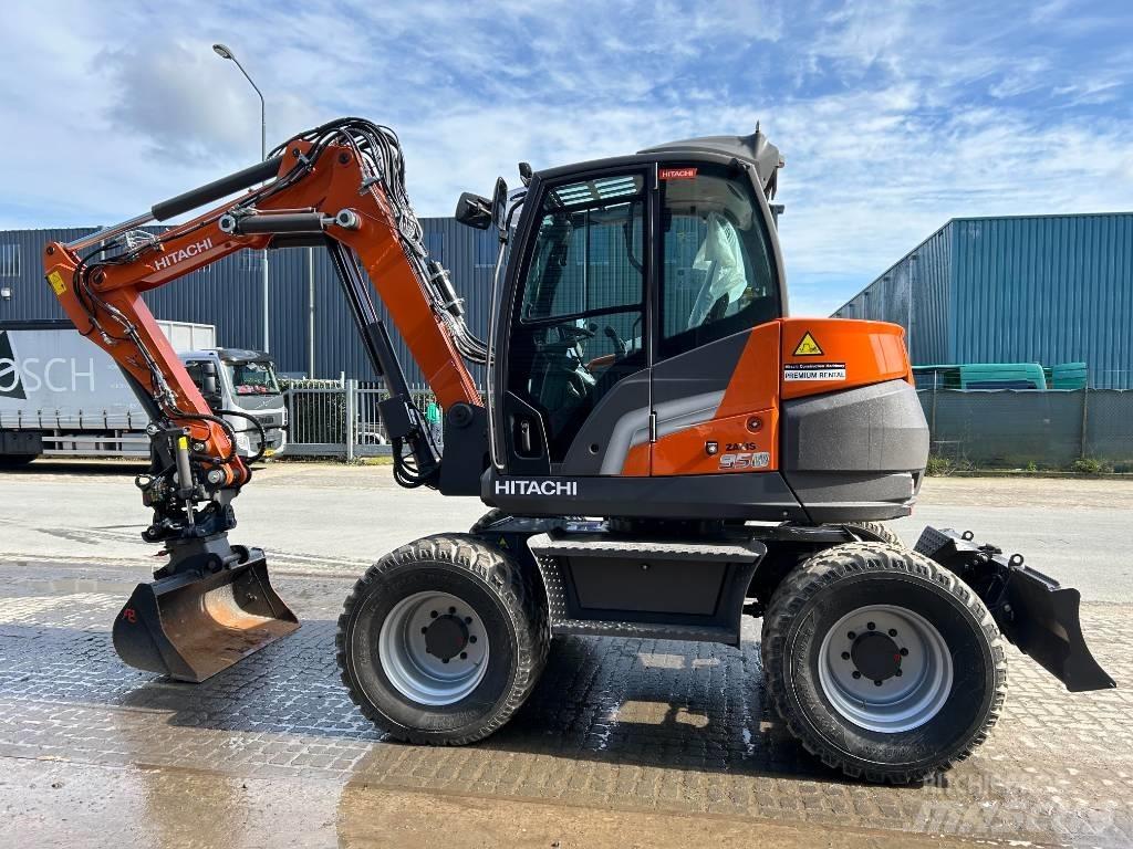 Hitachi ZX95W Gravemaskiner på hjul